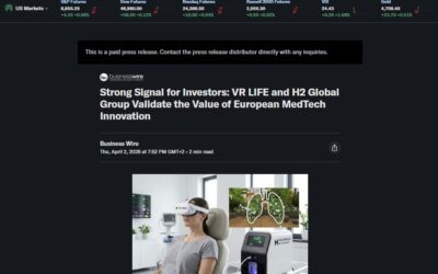 Strong Signal for Investors: VR LIFE and H2 Global Group Validate the Value of European MedTech Innovation